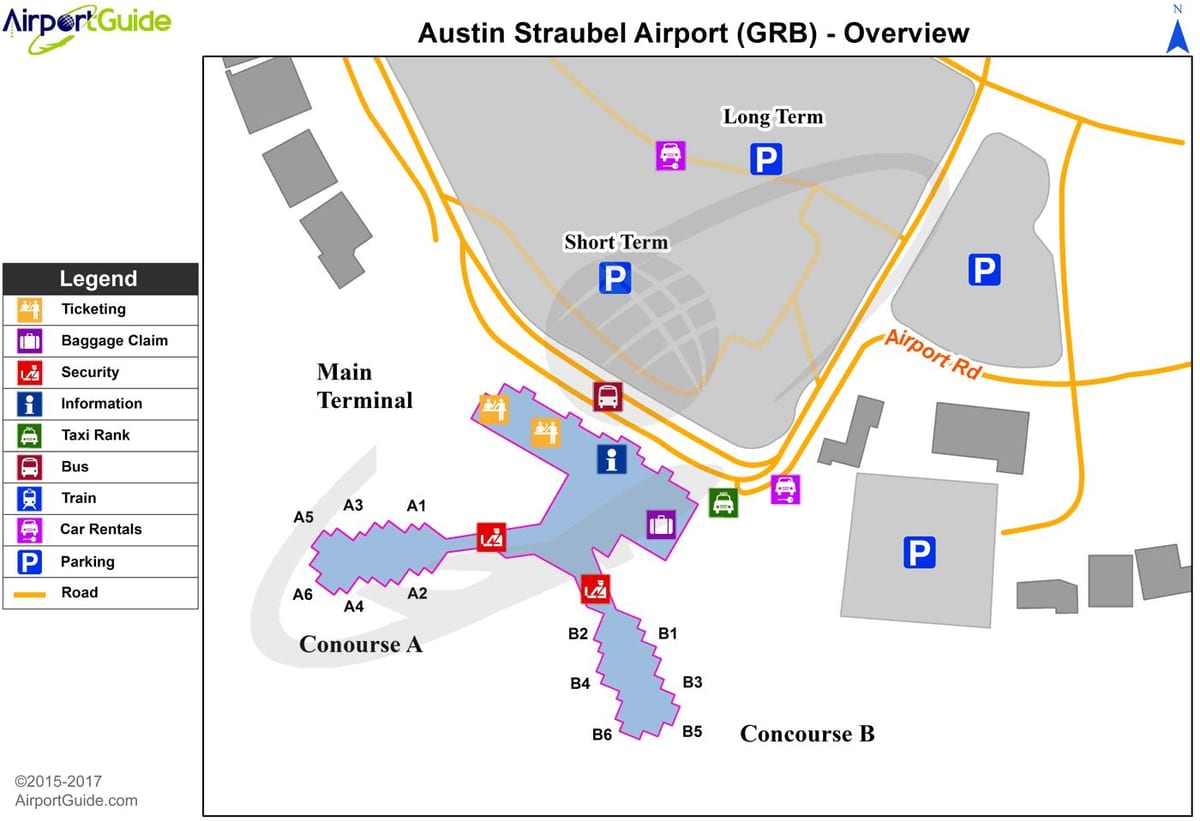 Austin terbang peta terminal