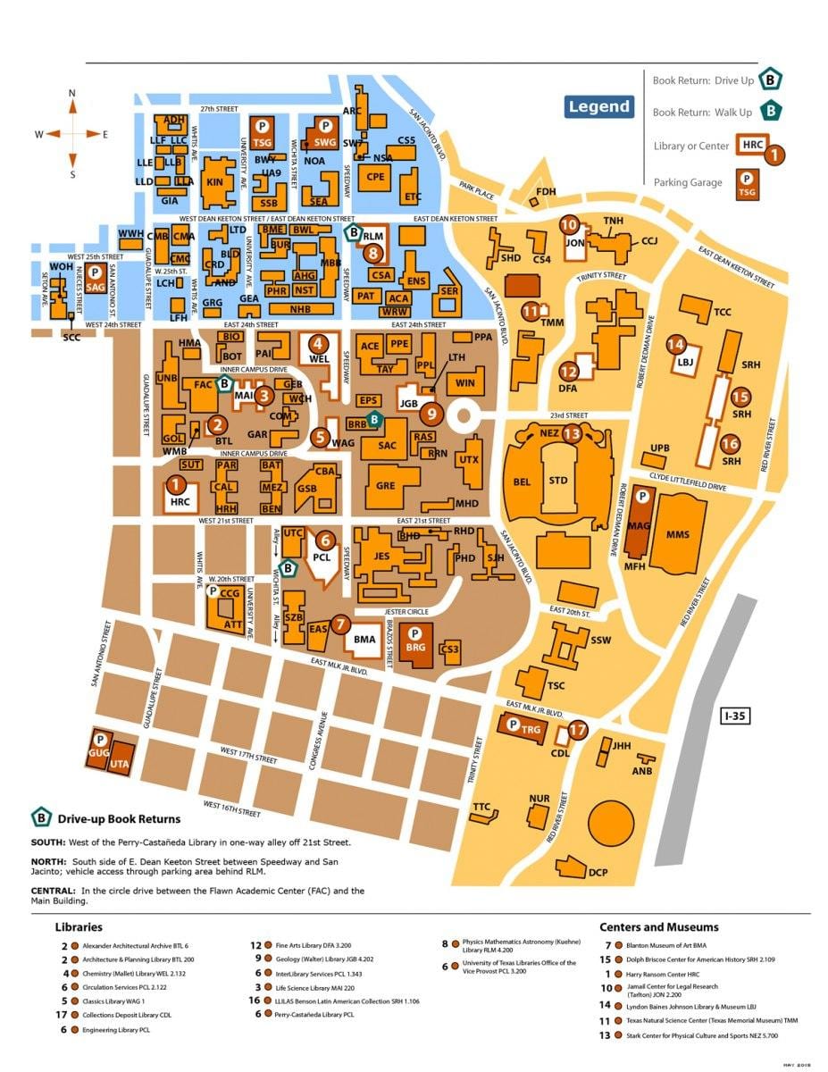 university of texas, Austin peta kampus